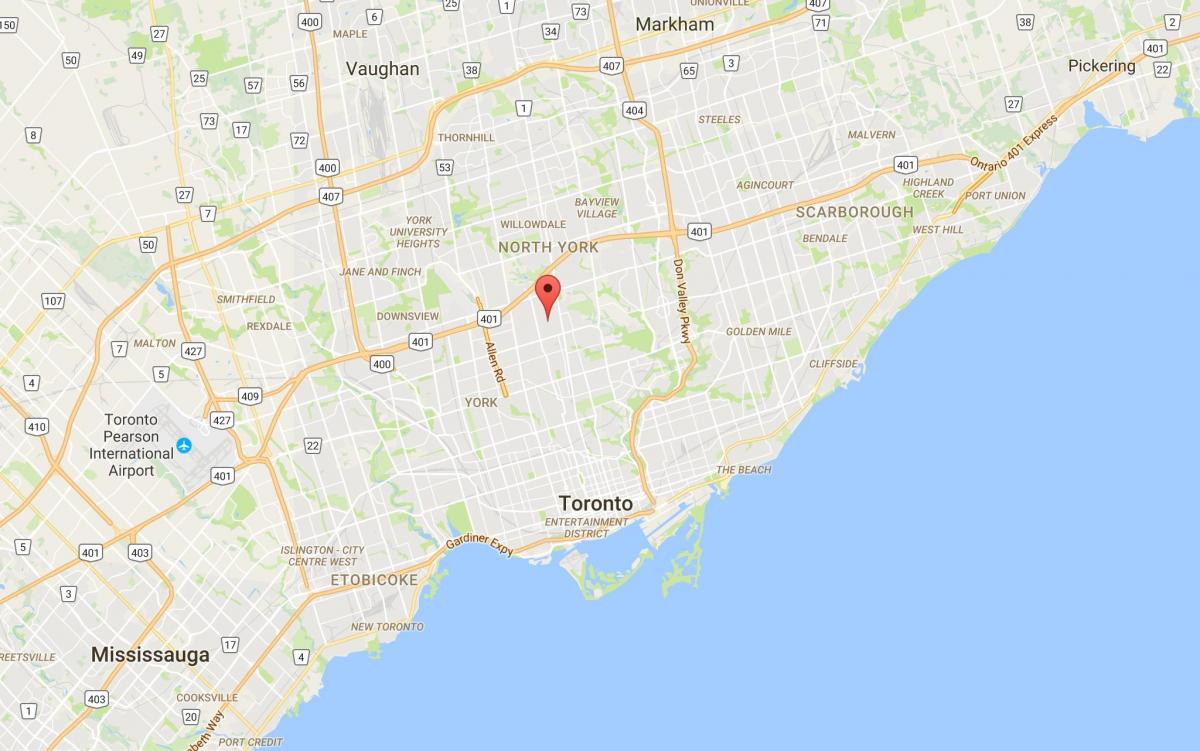 خريطة بيدفورد مدينة تورونتو