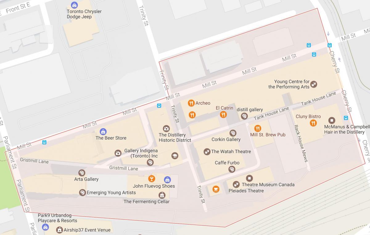 خريطة تقطير منطقة حي تورونتو