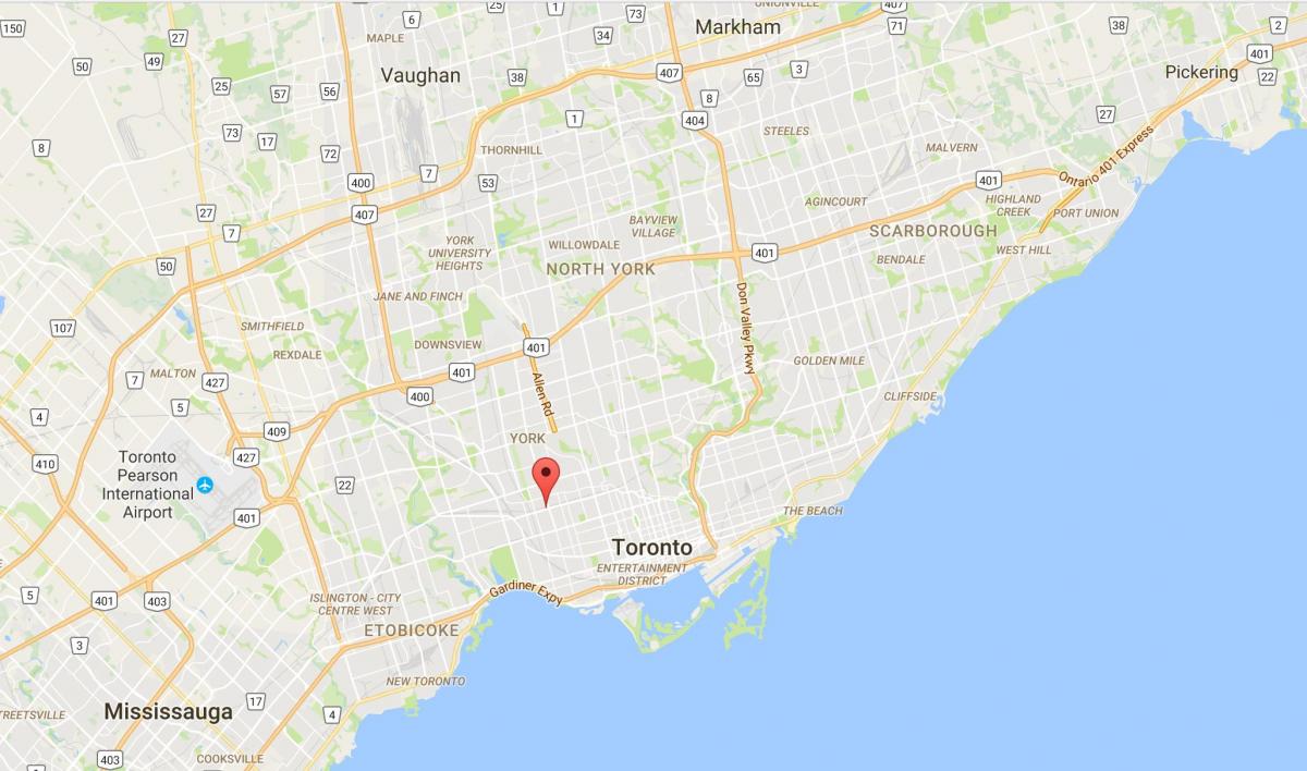 خريطة والاس ايمرسون مدينة تورونتو