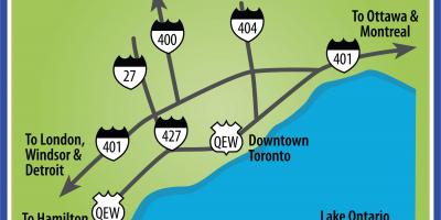 خريطة تورونتو اتجاهات القيادة