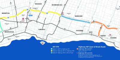 خريطة تورونتو السريع 407