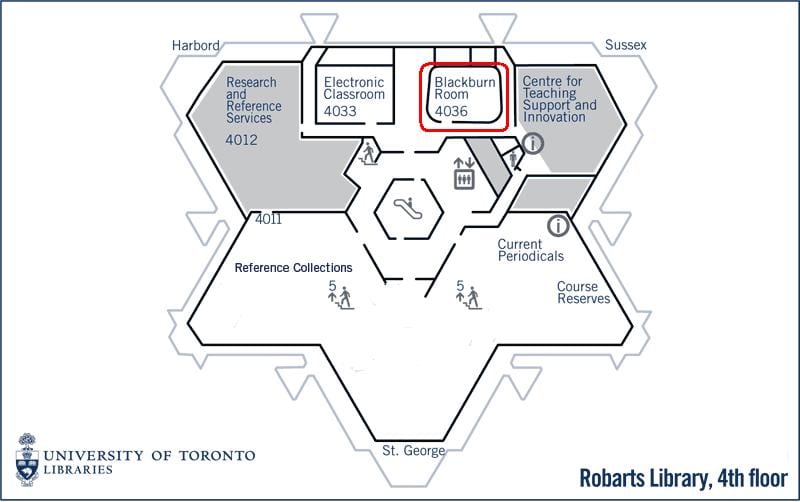 خريطة من جامعة تورنتو Robarts library بلاكبيرن الغرفة
