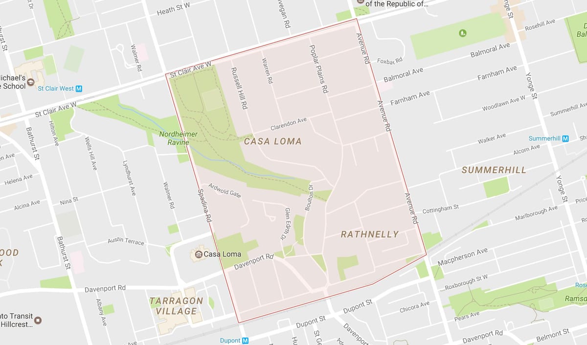خريطة جنوب تل حي تورونتو