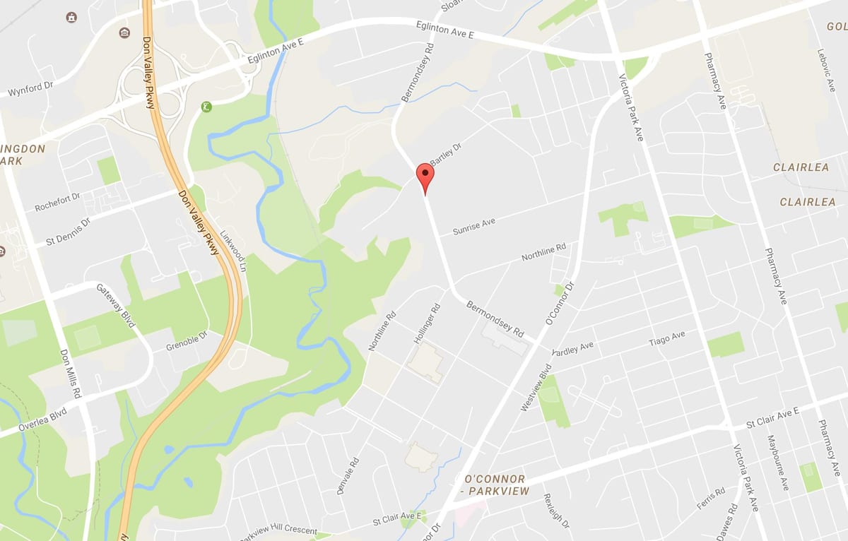 خريطة Bermondsey حي تورونتو
