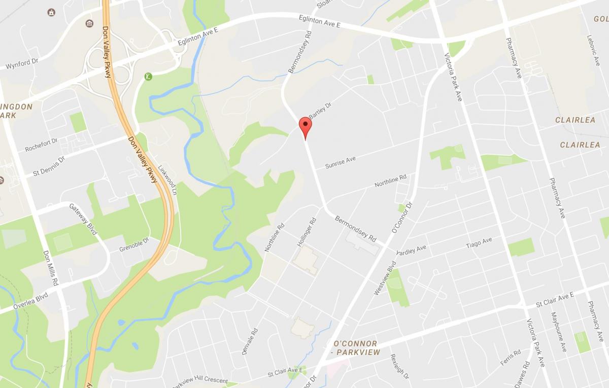 خريطة Bermondsey حي تورونتو