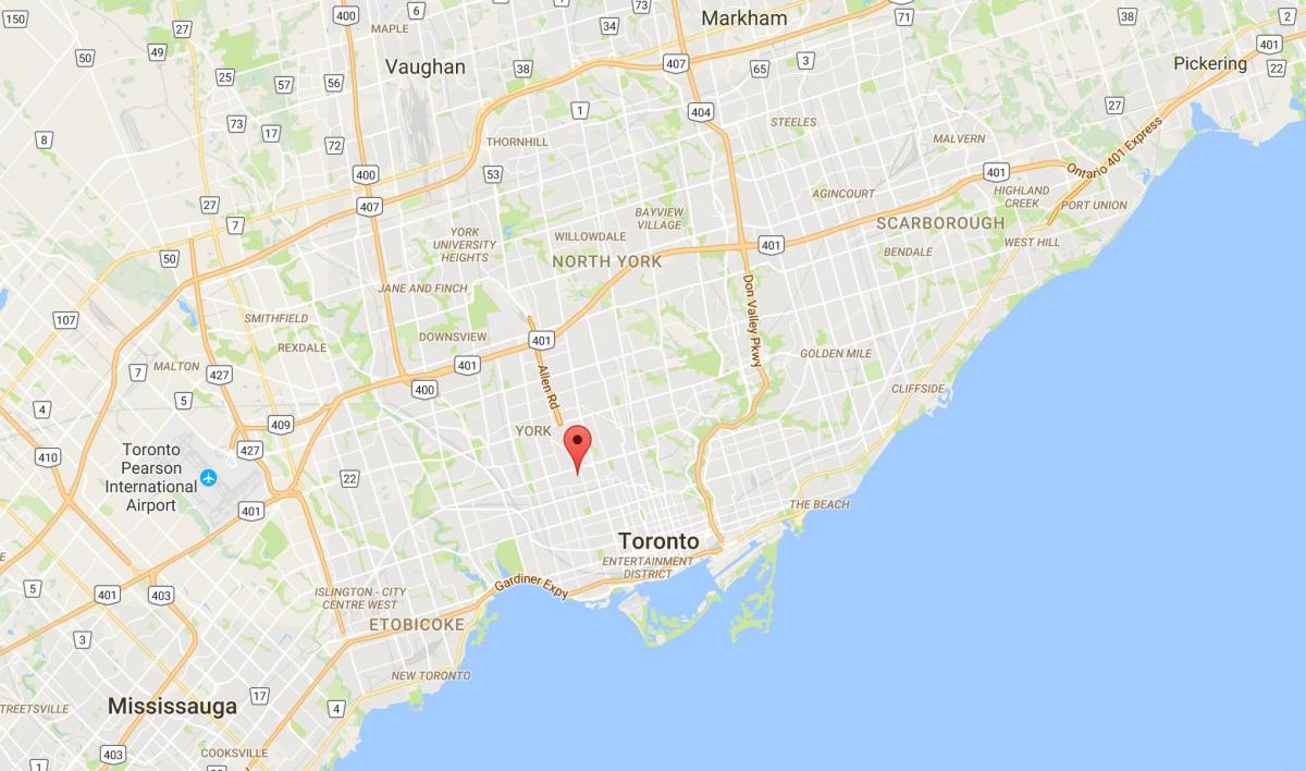 خريطة Bracondale هيل مدينة تورونتو