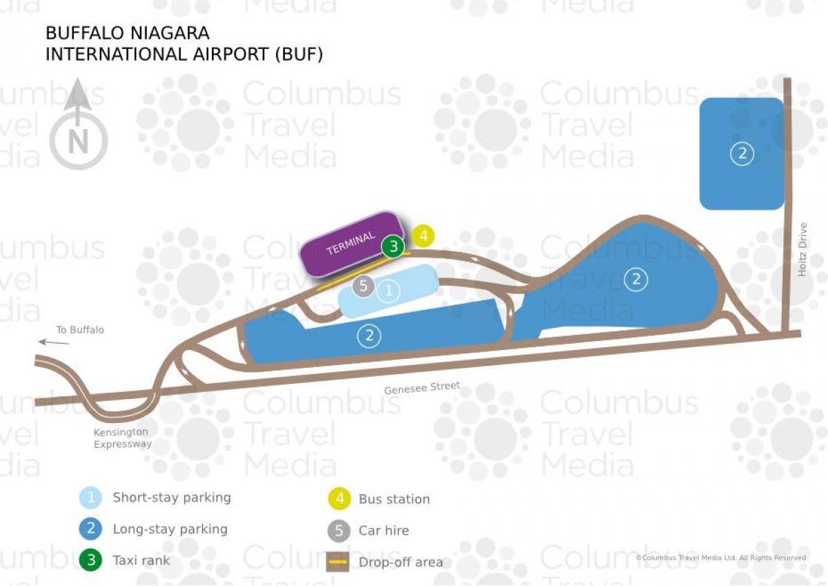 خريطة من Buffalo Niagara international airport