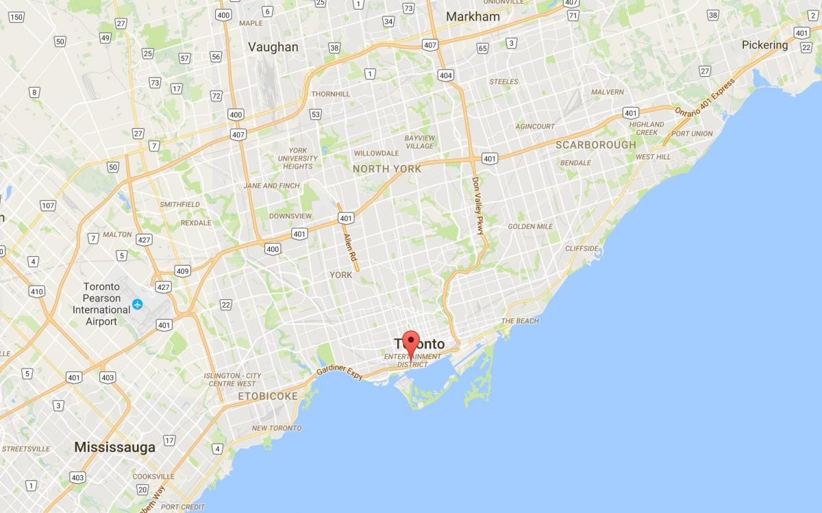 خريطة CityPlace مدينة تورونتو