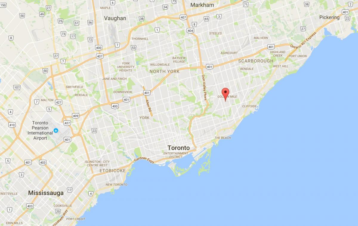 خريطة Clairlea مدينة تورونتو