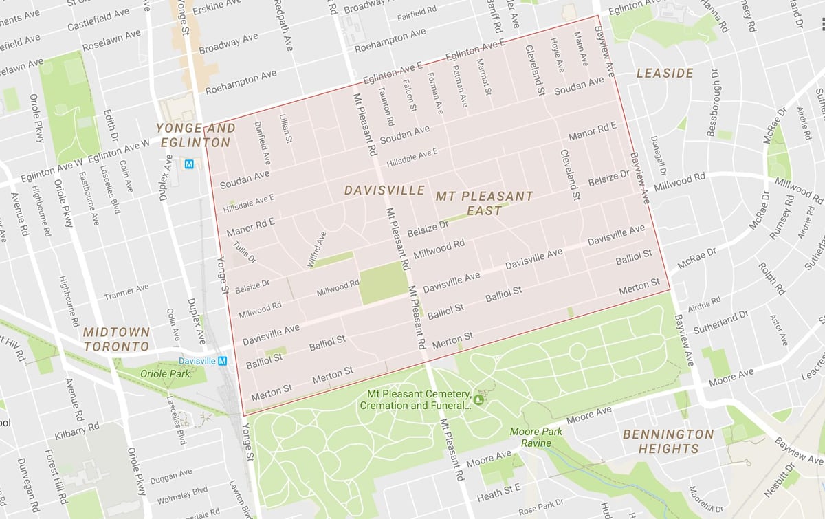 خريطة davisville فنادق القرية المجاورة تورونتو