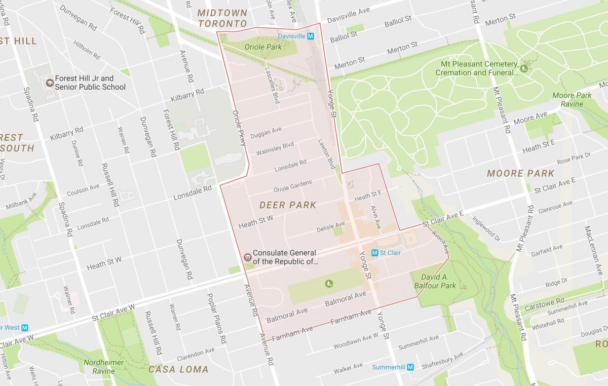 خريطة دير بارك الجوار تورونتو
