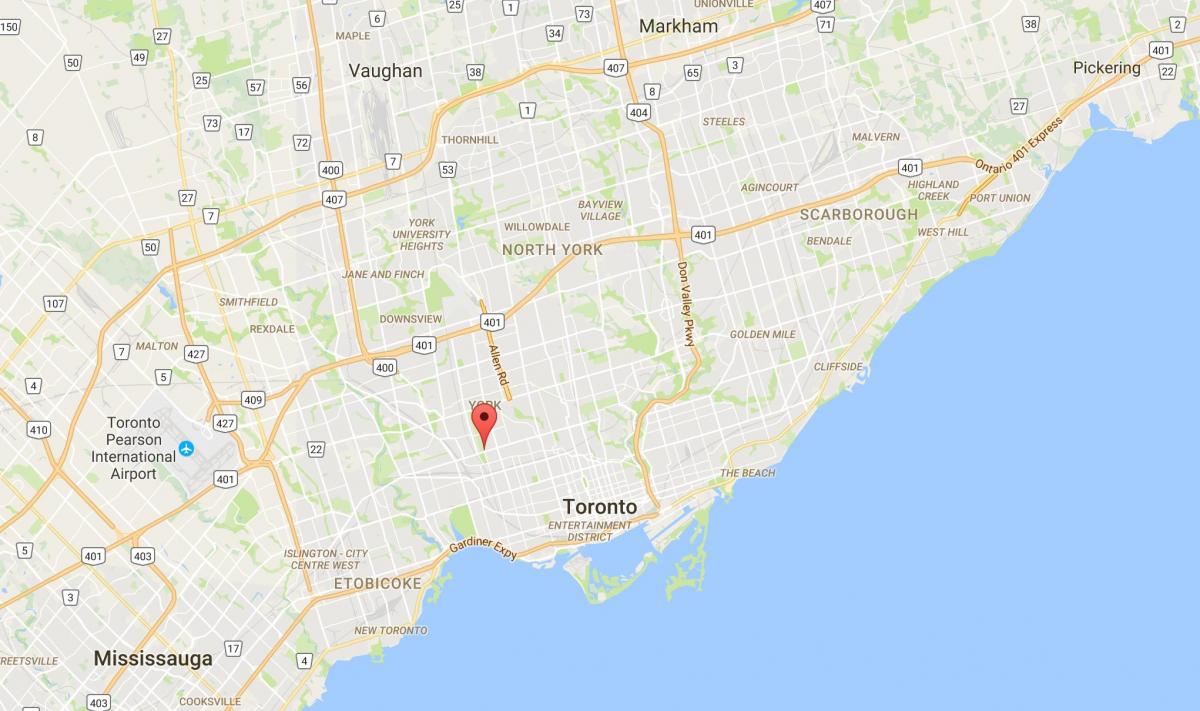 خريطة Earlscourt مدينة تورونتو