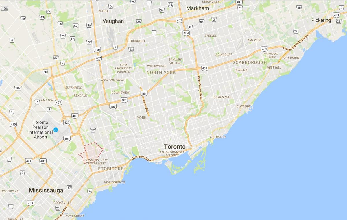 خريطة Eatonville مدينة تورونتو