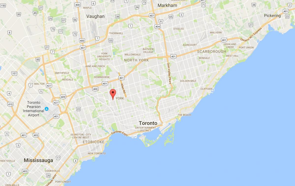 خريطة Eglinton غرب مدينة تورونتو