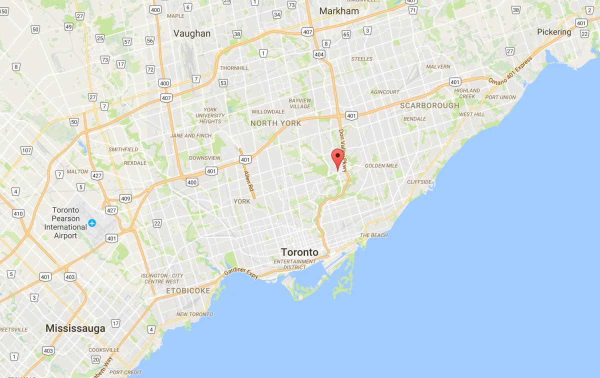 خريطة Flemingdon مدينة تورونتو