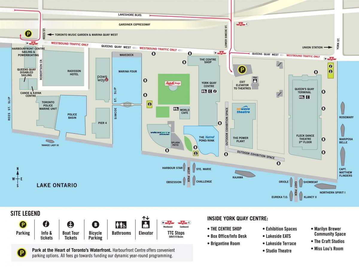 خريطة Harbourfront Centre Toronto