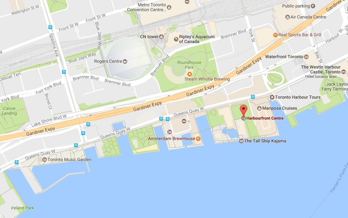 خريطة Harbourfront حي تورونتو