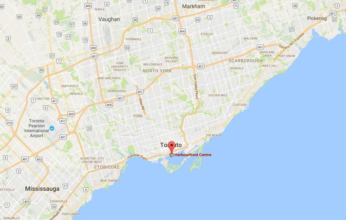 خريطة Harbourfront مدينة تورونتو