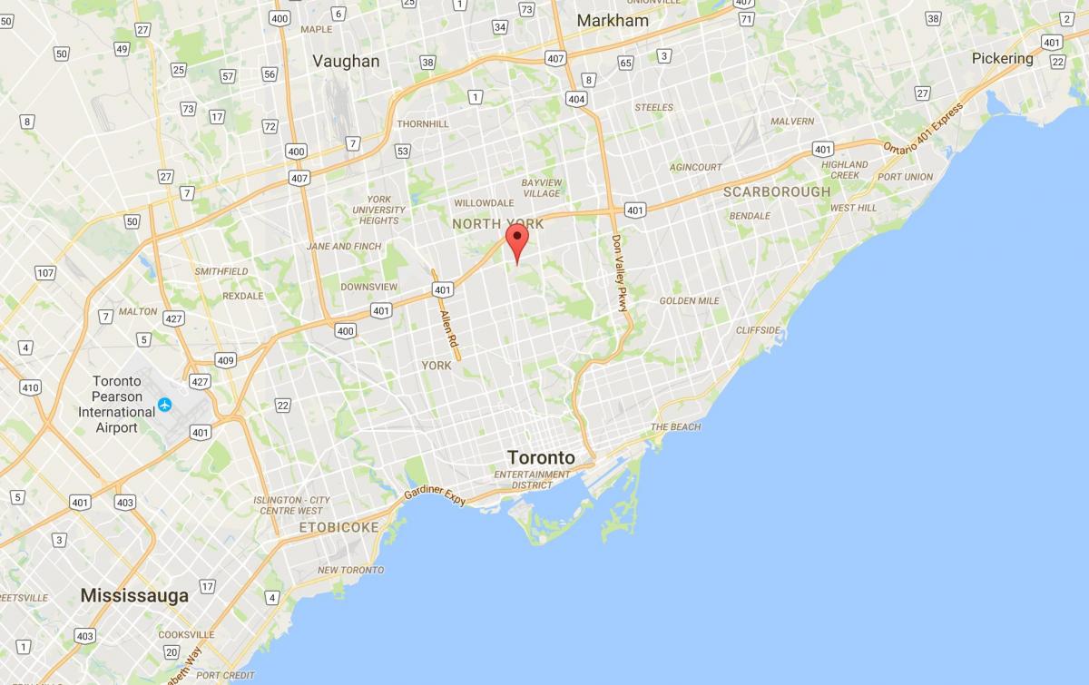 خريطة Hoggs الجوف منطقة تورونتو
