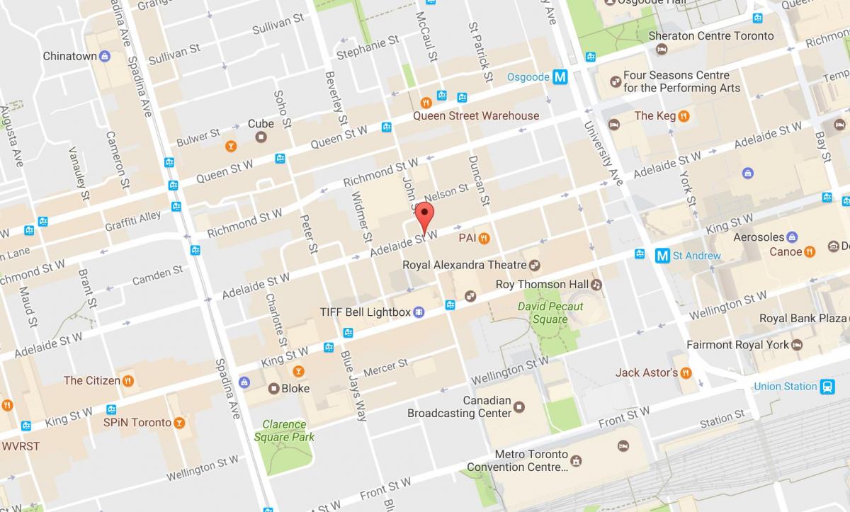 خريطة شارع جون تورونتو
