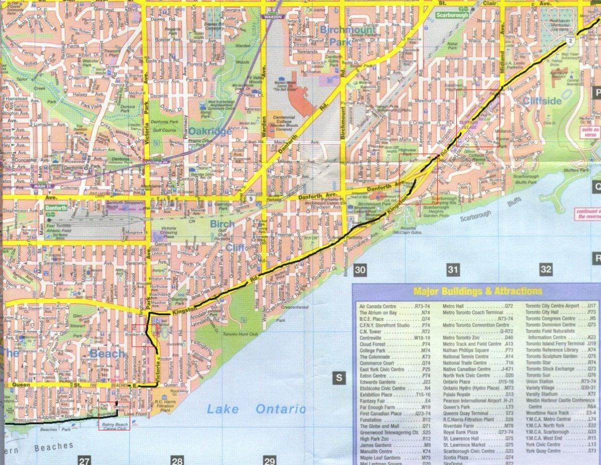 خريطة Kingston road Ontarion