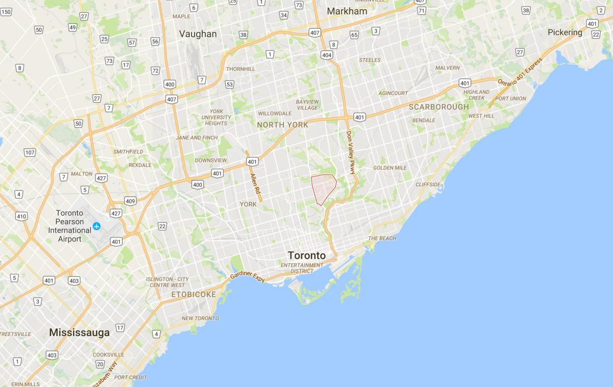 خريطة Leaside مدينة تورونتو