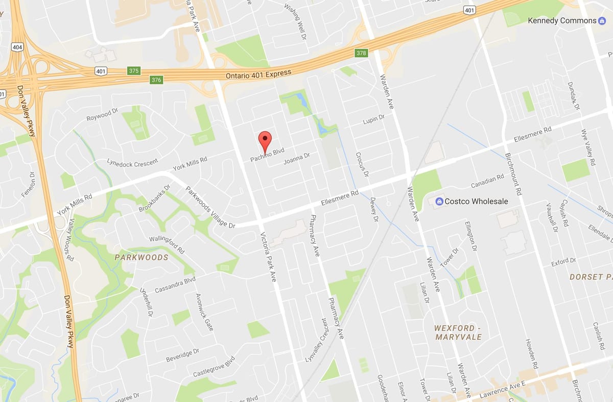 خريطة Maryvalen eighbourhood تورونتو