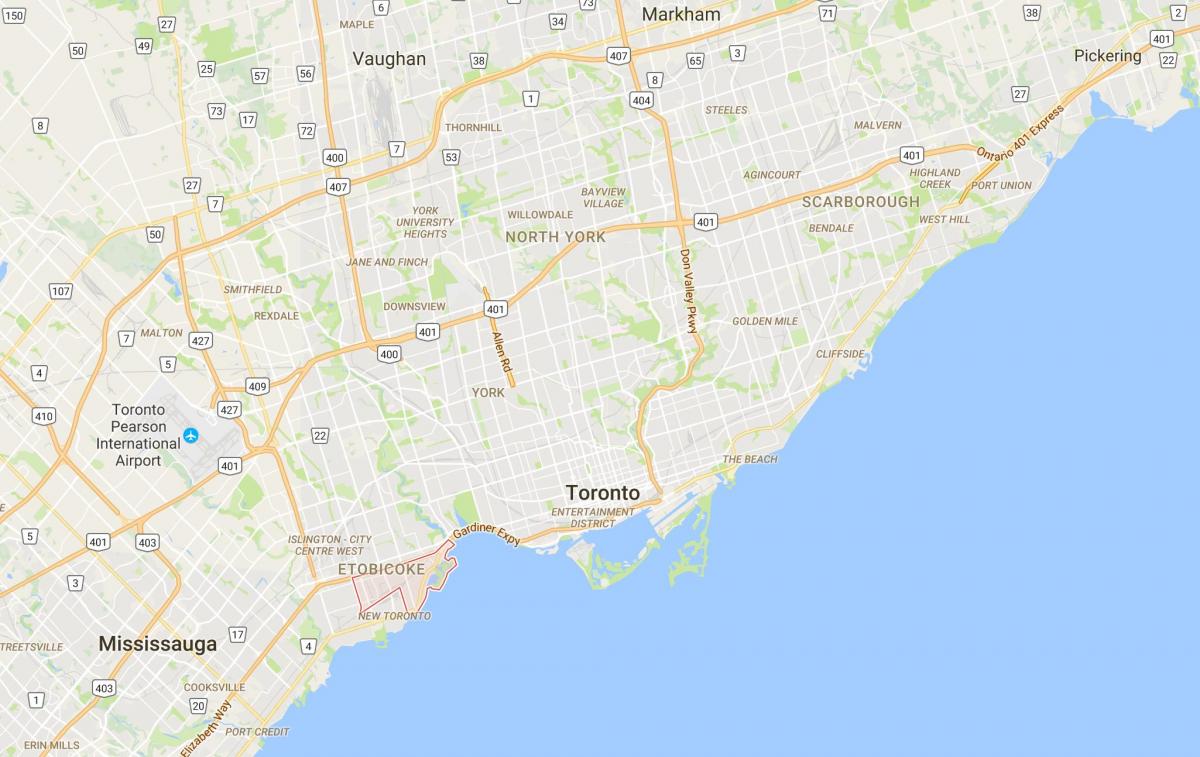 خريطة Mimico مدينة تورونتو