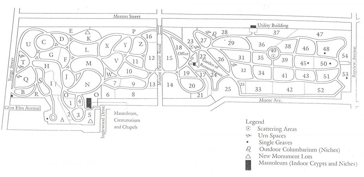 خريطة ماونت بليزانت مقبرة