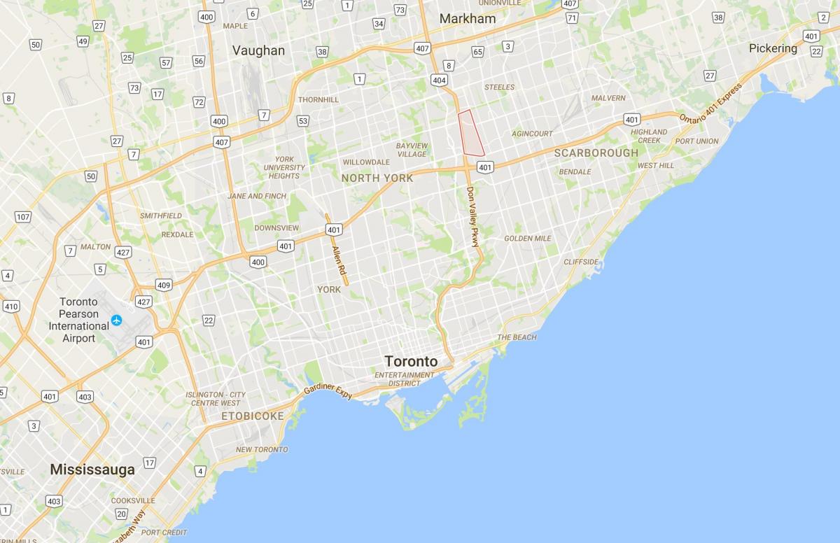 خريطة منطقة مدينة تورونتو