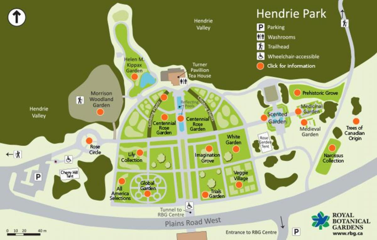 خريطة RBG Hendrie بارك