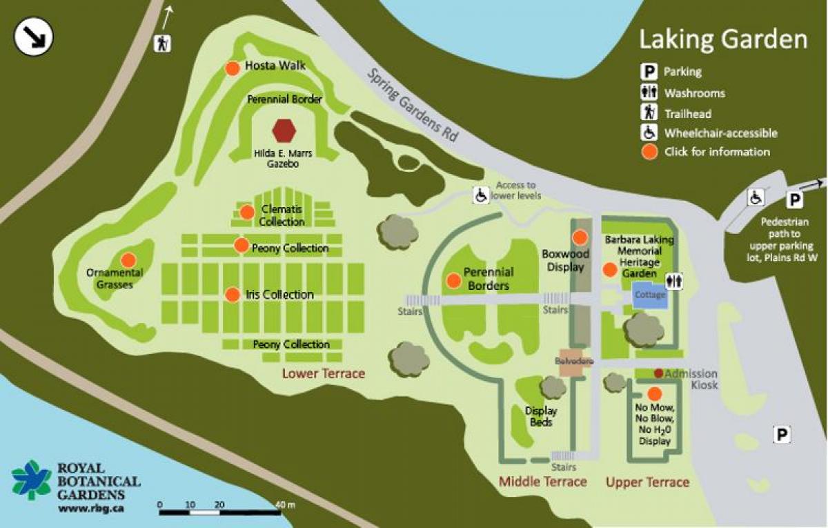 خريطة RBG Laking حديقة