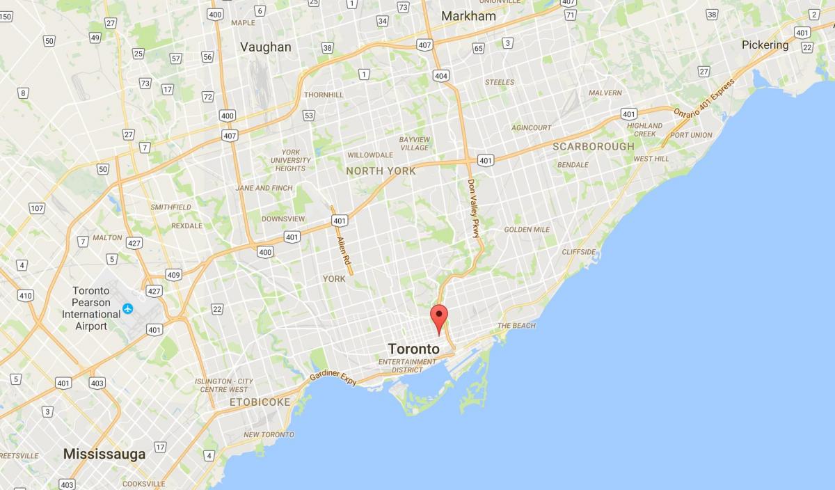 خريطة ريجنت بارك في مدينة تورونتو
