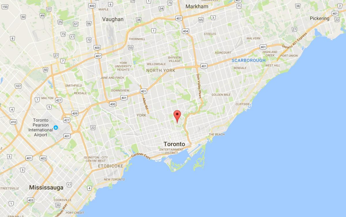خريطة Rosedale مدينة تورونتو