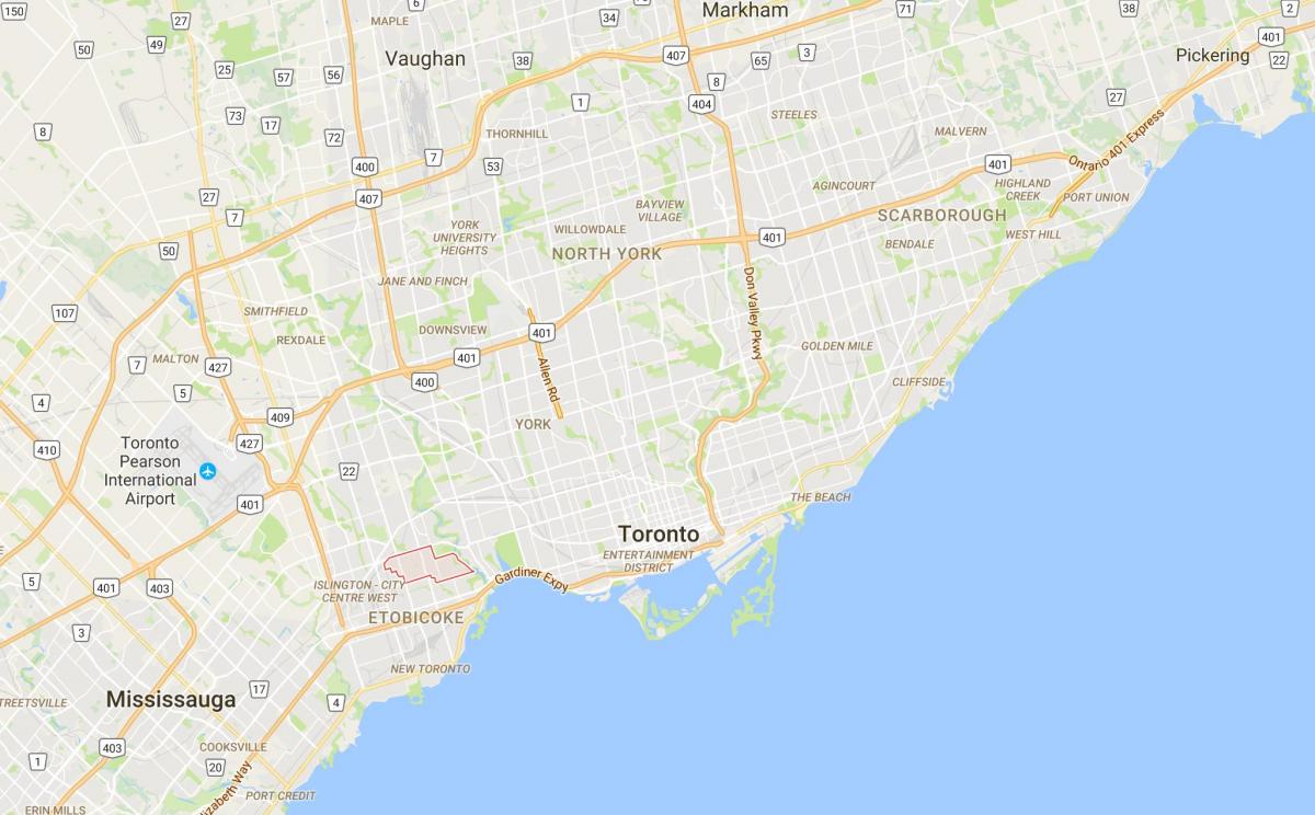 خريطة Sunnylea مدينة تورونتو