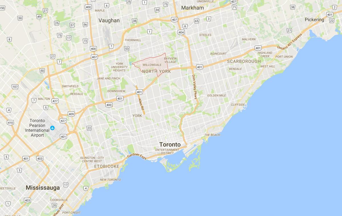 خريطة Willowdale مدينة تورونتو