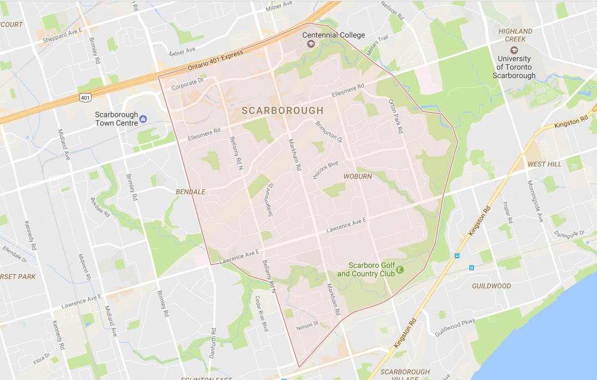 خريطة Woburn حي تورونتو