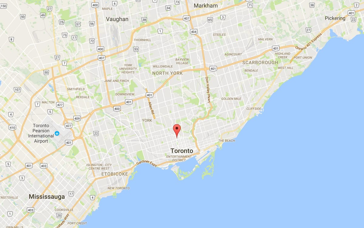 خريطة Yorkville مدينة تورونتو