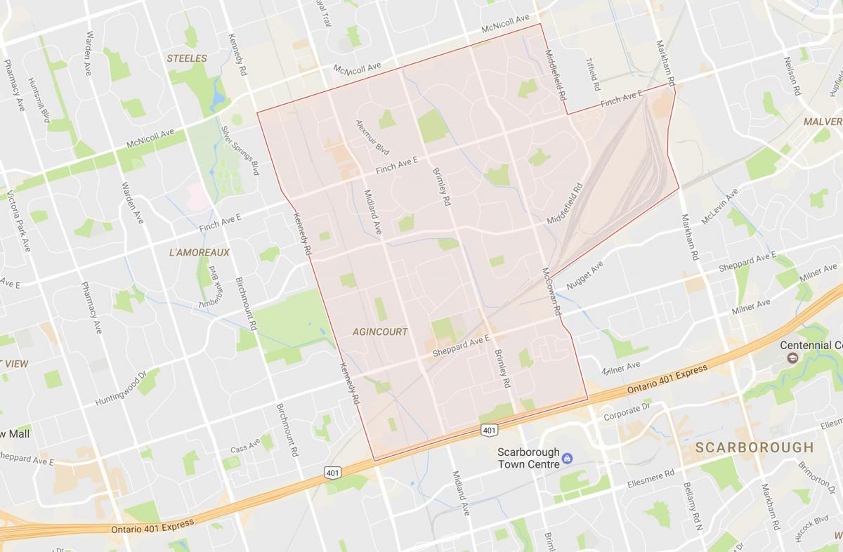 خريطة أجينكورت حي تورونتو
