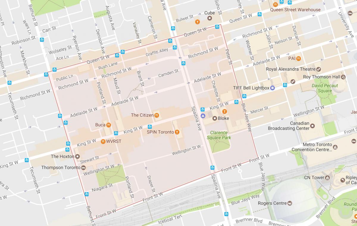 خريطة الموضة منطقة حي تورونتو