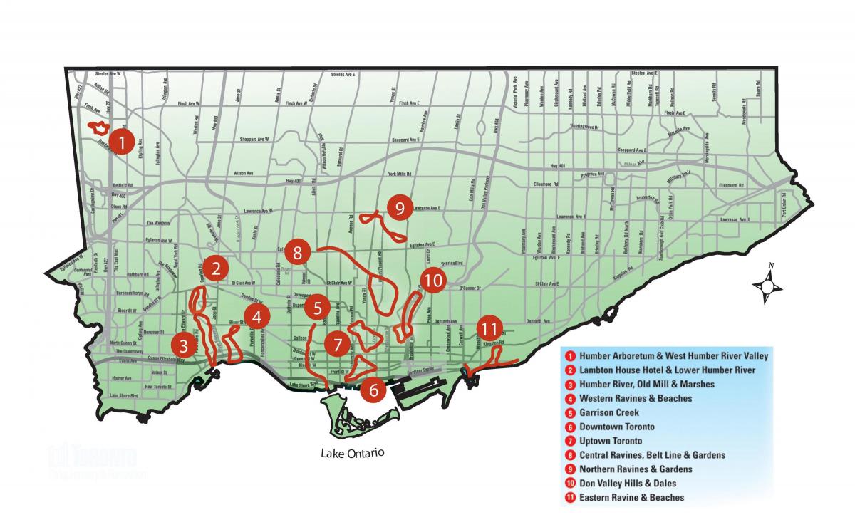 خريطة اكتشاف الأقدام تورونتو