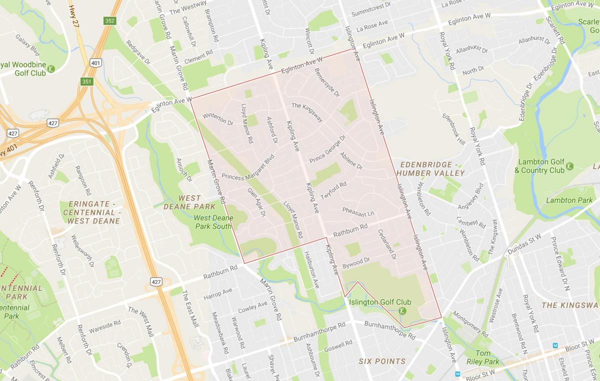 خريطة الأميرة الحدائق المجاورة تورونتو