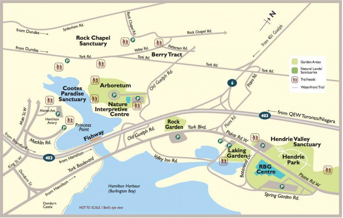 خريطة الحديقة النباتية الملكية تورونتو