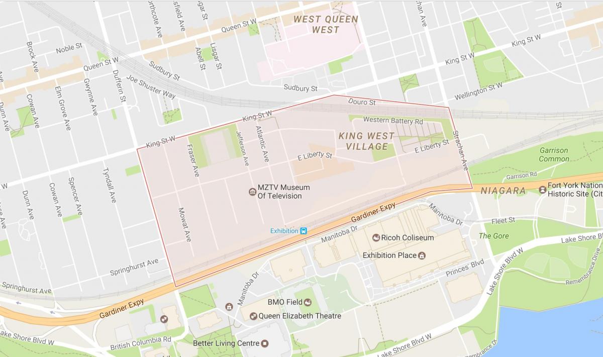 خريطة قرية الحرية الجوار تورونتو