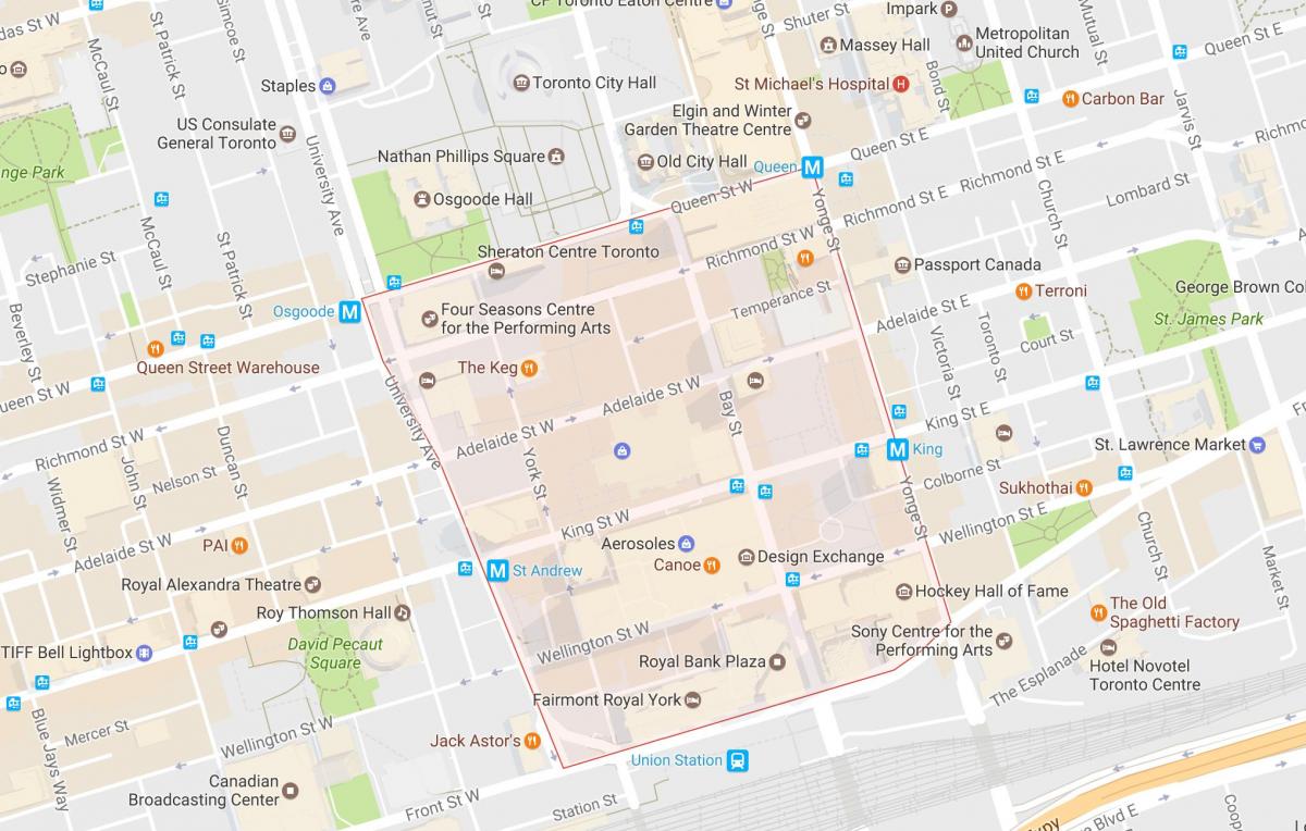 خريطة مدينة الحي تورونتو