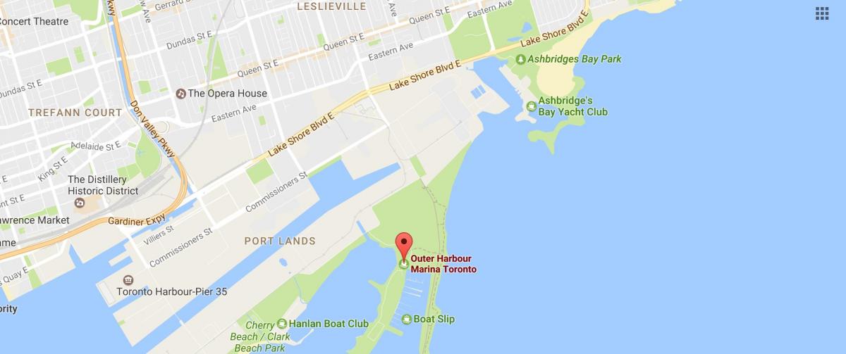 خريطة الخارجي ميناء مارينا تورونتو