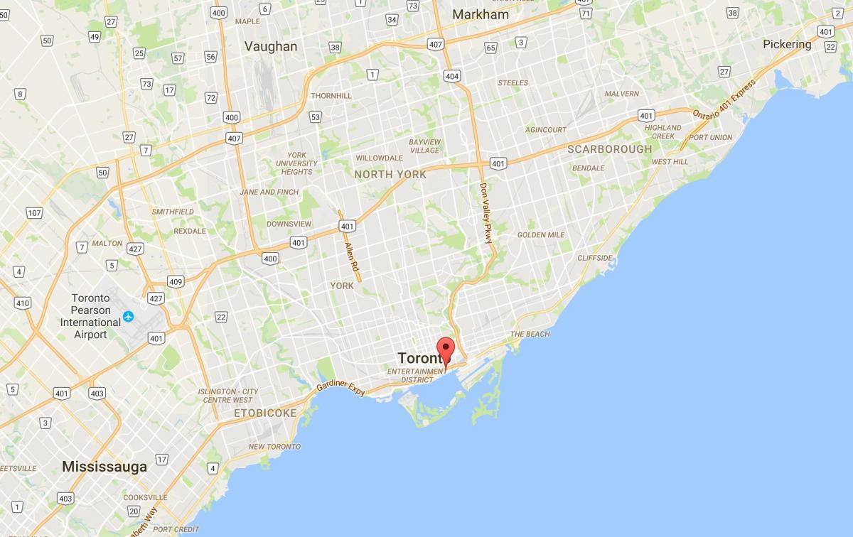 خريطة الشرق Bayfront مدينة تورونتو