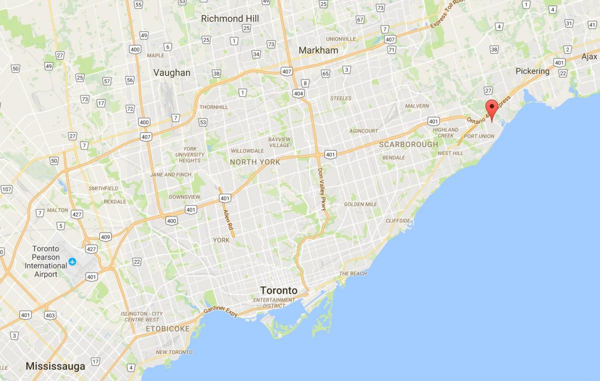 خريطة غرب روج مدينة تورونتو