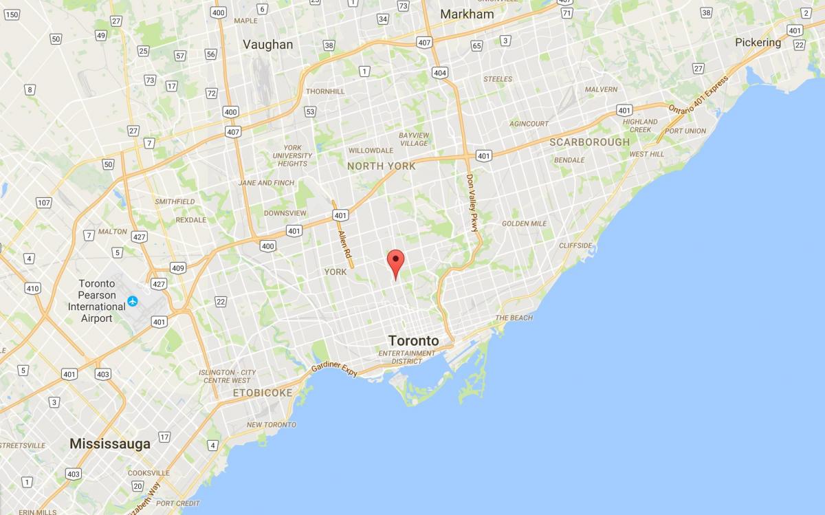 خريطة حديقة الغزلان مدينة تورونتو