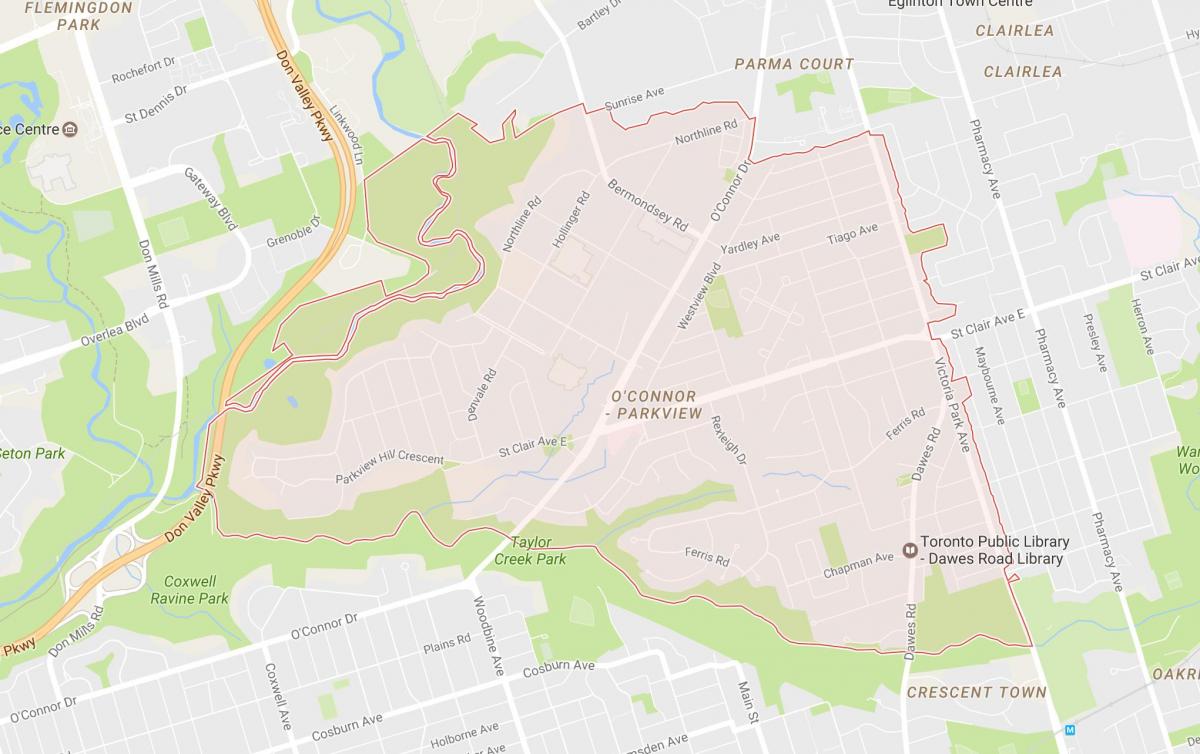 خريطة برايدل حي تورونتو